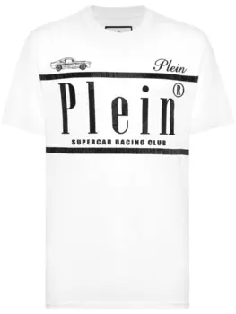 Philipp Plein футболка Strass Racing Club, белый