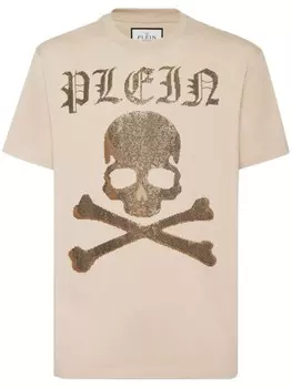 Philipp Plein футболка Strass Skull & Bones, нейтральный цвет