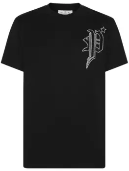 Philipp Plein футболка Tattoo со стразами, черный