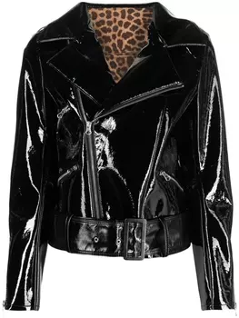 Philipp Plein глянцевая куртка из искусственной кожи, черный
