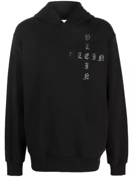 Philipp Plein худи Gothic Plein с длинными рукавами, черный