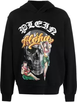 Philipp Plein худи Hawaii с графичным принтом, черный