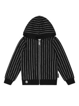 Philipp Plein худи на молнии с кристаллами, черный