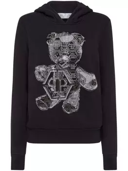 Philipp Plein худи оверсайз Teddy Bear, черный