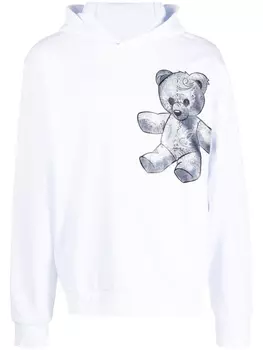 Philipp Plein худи Paisley Teddy Bear, белый