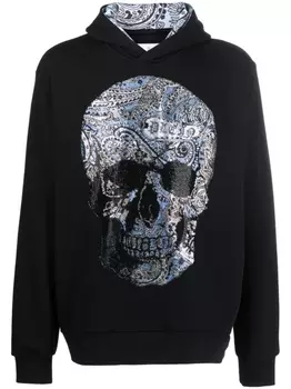 Philipp Plein худи с декором Skull, черный