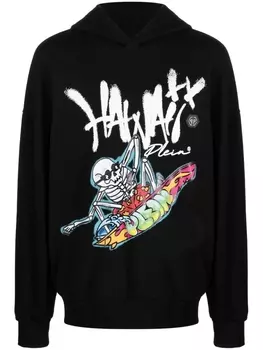 Philipp Plein худи с графичным принтом, черный
