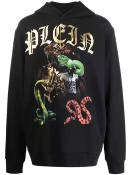 Philipp Plein худи с графичным принтом, черный