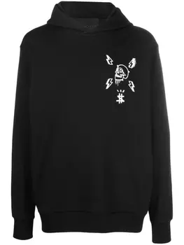Philipp Plein худи с графичным принтом Skull, черный