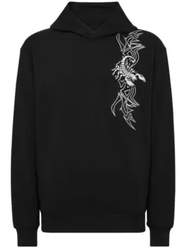 Philipp Plein худи с кристаллами, черный