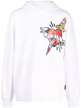 Philipp Plein худи с логотипом, белый