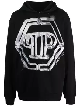 Philipp Plein худи с логотипом, черный