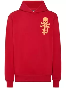 Philipp Plein худи с логотипом Gothic Plein, красный