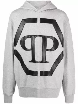 Philipp Plein худи с логотипом, серый