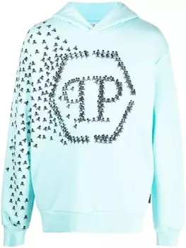 Philipp Plein худи с логотипом, синий