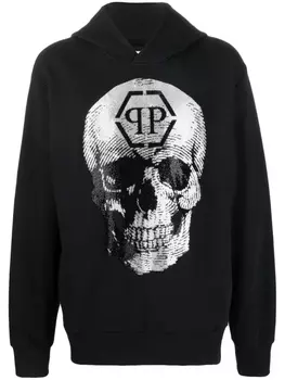 Philipp Plein худи с логотипом Skull, черный