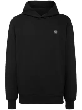 Philipp Plein худи с нашивкой-логотипом, черный