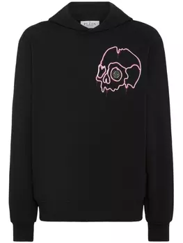 Philipp Plein худи с принтом Dripping Skull, черный