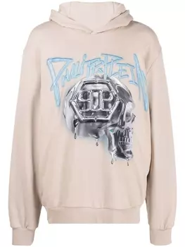 Philipp Plein худи с принтом, нейтральный цвет