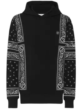 Philipp Plein худи с принтом пейсли, черный