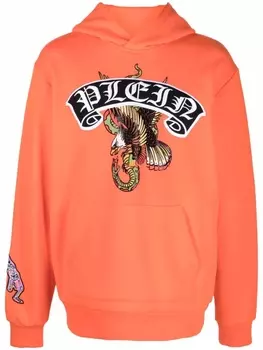 Philipp Plein худи с вышитым логотипом, оранжевый