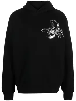 Philipp Plein худи Scorpion с аппликацией, черный