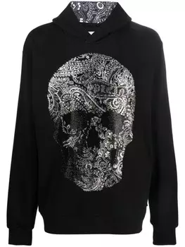 Philipp Plein худи со стразами, черный