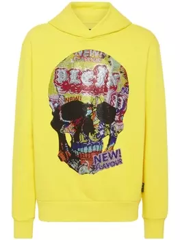 Philipp Plein худи Tutti Frutti с кристаллами, желтый