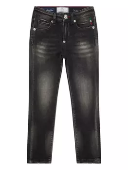 Philipp Plein Italic узкие джинсы Plein, черный