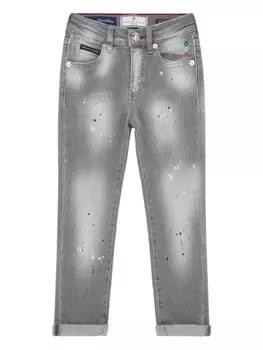 Philipp Plein Italic узкие джинсы Plein, серый