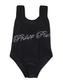 Philipp Plein Junior декорированный купальник, черный