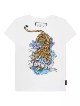 Philipp Plein Junior футболка Tattoo, белый