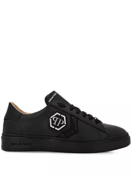 Philipp Plein кеды Hexagon со стразами, черный
