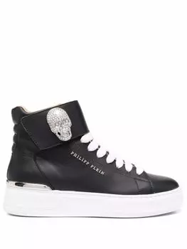 Philipp Plein кеды с декором skull, черный