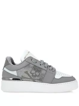 Philipp Plein кеды с кристаллами, серый