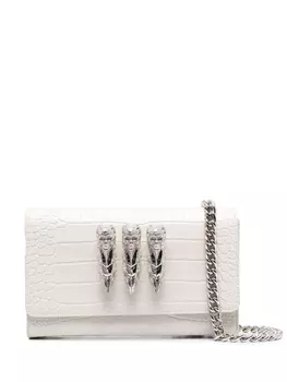 Philipp Plein клатч через плечо с подвеской, белый
