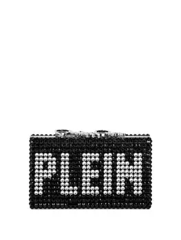 Philipp Plein клатч с кристаллами, черный