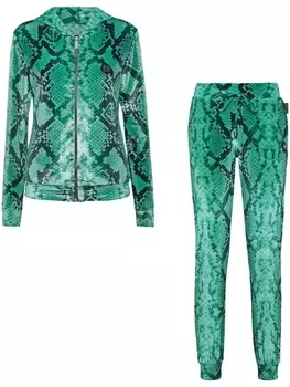 Philipp Plein комплект из джерси с принтом для бега трусцой, зеленый