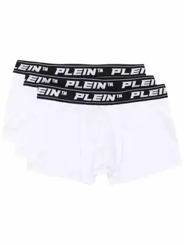 Philipp Plein комплект из трех боксеров с логотипом, белый