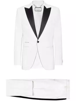 Philipp Plein костюм с однобортным пиджаком, белый