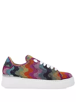 Philipp Plein кроссовки Crystal Waves Rainbow, оранжевый