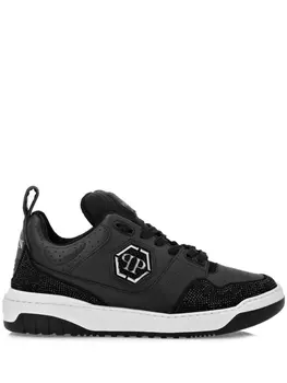 Philipp Plein кроссовки Hexagon Crystal, черный