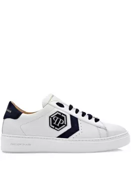 Philipp Plein кроссовки кожаные Lo-Top, белый