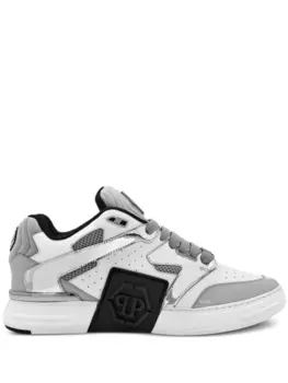 Philipp Plein кроссовки Mix с нашивкой-логотипом, белый