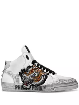 Philipp Plein кроссовки Retrokickz Tiger, белый