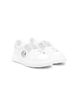Philipp Plein кроссовки с кристаллами, белый