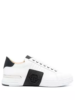 Philipp Plein кроссовки с нашивкой-логотипом, белый