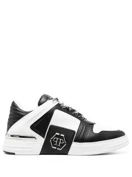 Philipp Plein кроссовки с нашивкой-логотипом, черный