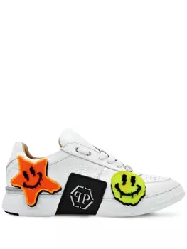 Philipp Plein кроссовки с вышивкой граффити, белый