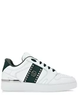 Philipp Plein кроссовки с заклепками, белый